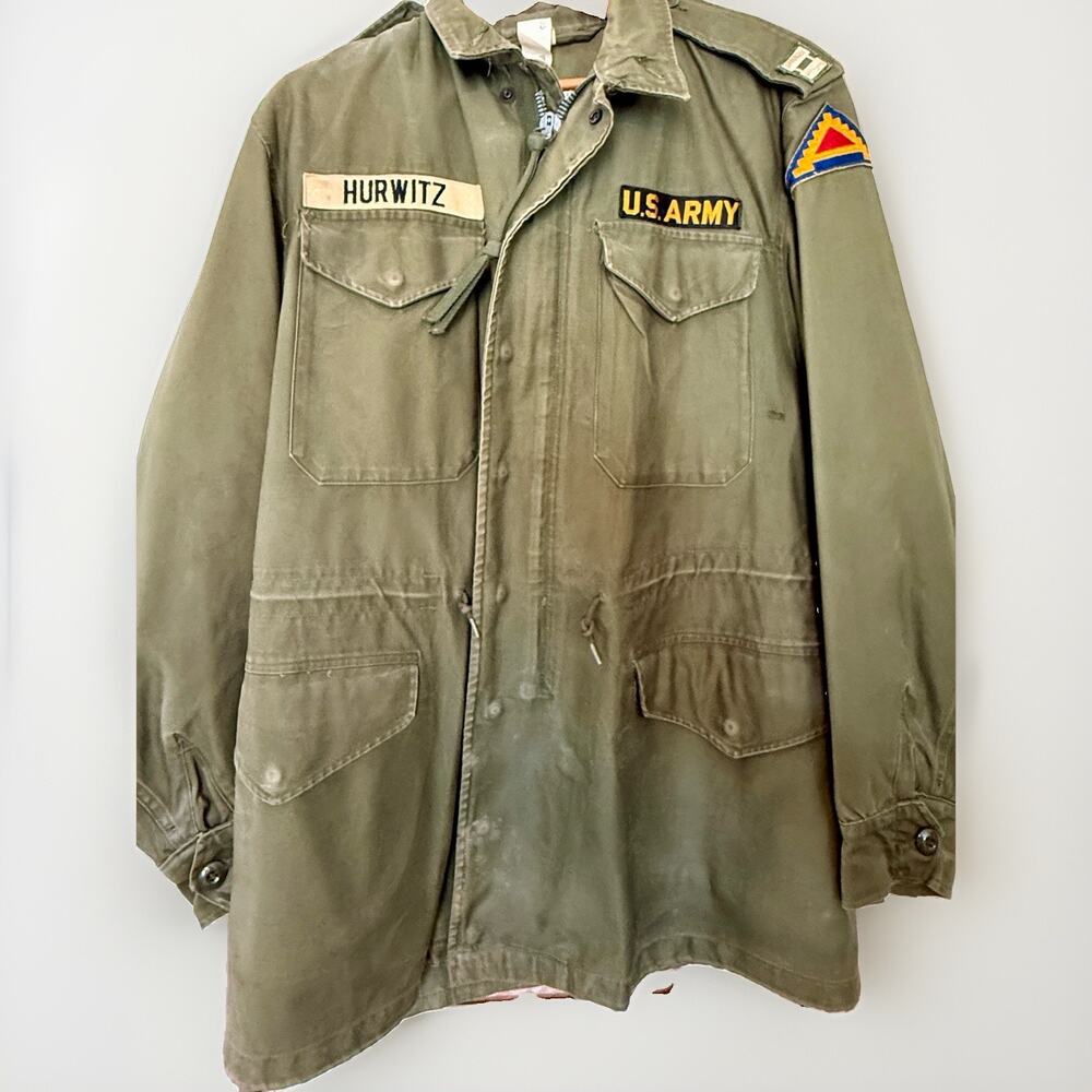 Vtg 1963 US Army M-51 Field Jacket Small Regular Patched M1951 OG-107 Vietnam